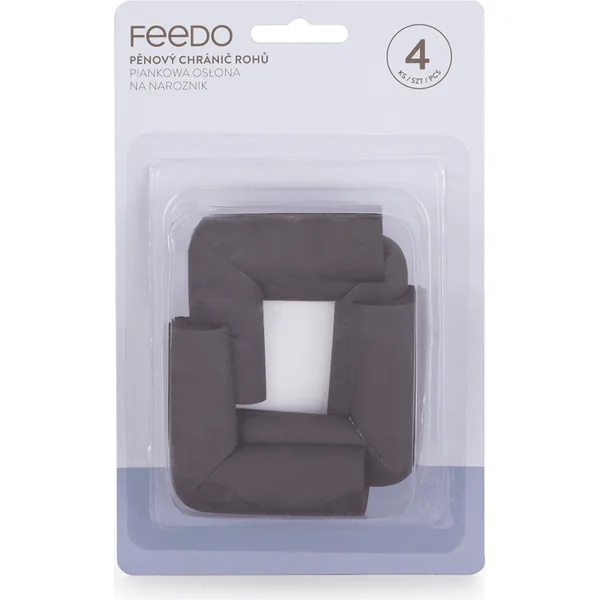 FEEDO Protecteur d'angle en mousse Marron 4pcs