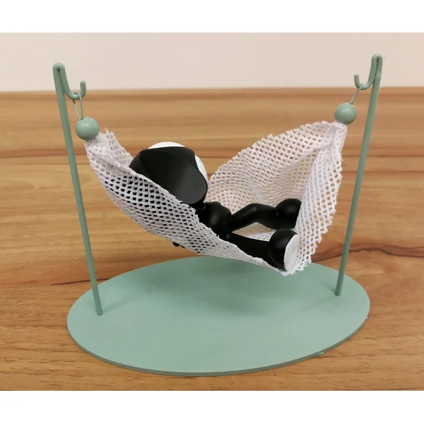 FELIX LE CHAT: FELIX DANS SON HAMAC - statuette en résine 12 cm