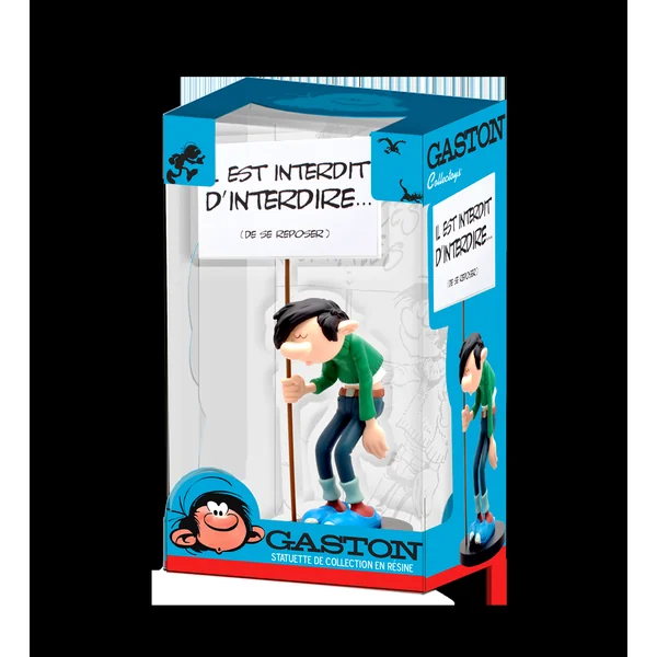 Figurine de collection Gaston Lagaffe "Il est interdit d'interdire...(de se reposer)", Collectoys 2017 (000315)
