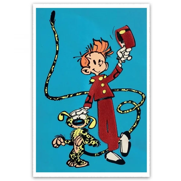 Figurine de collection Spirou et le Marsupilami par Franquin (version couleurs) Collector BD 2023