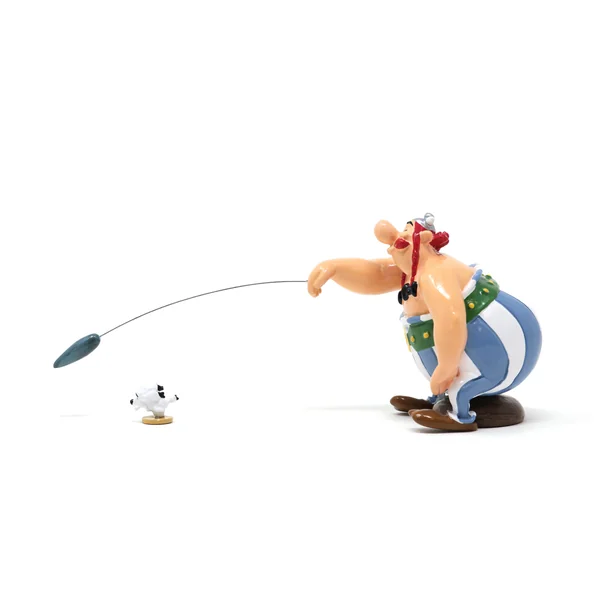 Figurine Pixi Astérix: Obélix lançant le mini Menhir à Idéfix, collection Pixi Classique 2026 (2391)