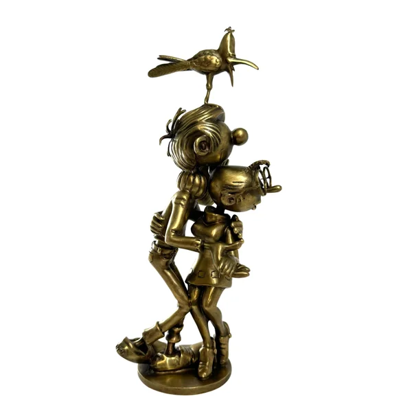 Figurine Pixi Atelier Bronze Gaston Lagaffe, Gaston et Mademoiselle Jeanne 2024 (05504)