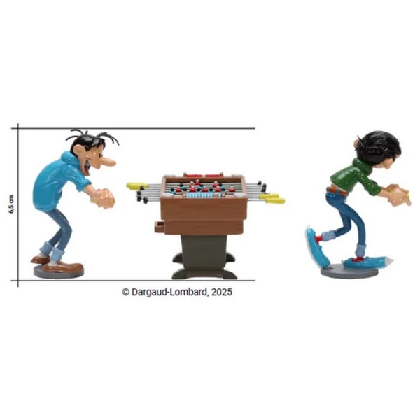 Figurine Pixi classique Gaston Lagaffe: le babyfoot Gaston et Lebrac 2025 (06662)