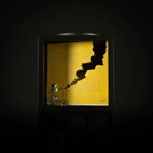 Figurine Pixi Gaston Lagaffe: Gaston et la perceuse, collection Pixirama 2024 (06804)