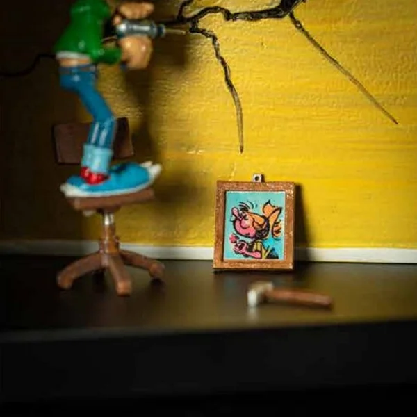 Figurine Pixi Gaston Lagaffe: Gaston et la perceuse, collection Pixirama 2024 (06804)