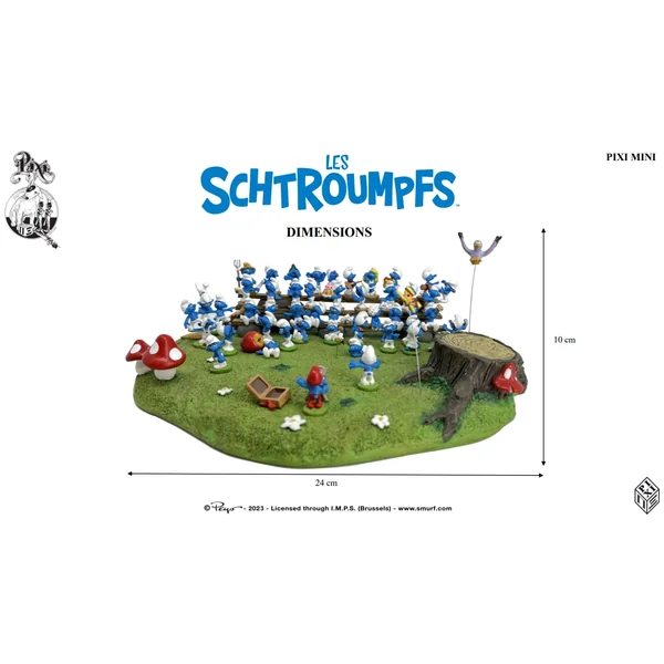 Figurine Pixi Les Schtroumpfs: la photo de famille des Schtroumpfs 6487