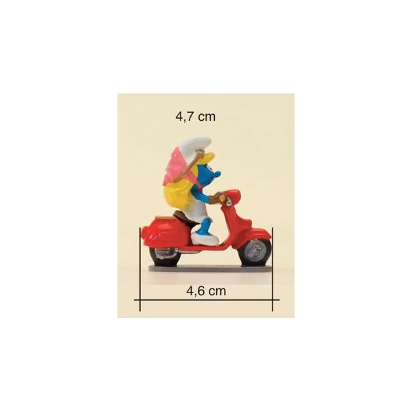 Figurine Pixi Les Schtroumpfs, le code de la route : la Schtroumpfette Dolce Vita 6480