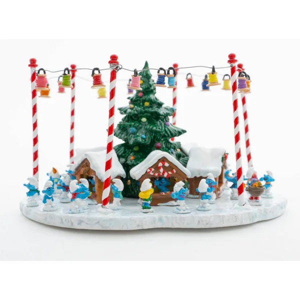 Figurine Pixi Les Schtroumpfs: le marché de Noël des Schtroumpfs 6489