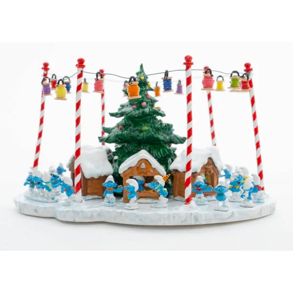 Figurine Pixi Les Schtroumpfs: le marché de Noël des Schtroumpfs 6489