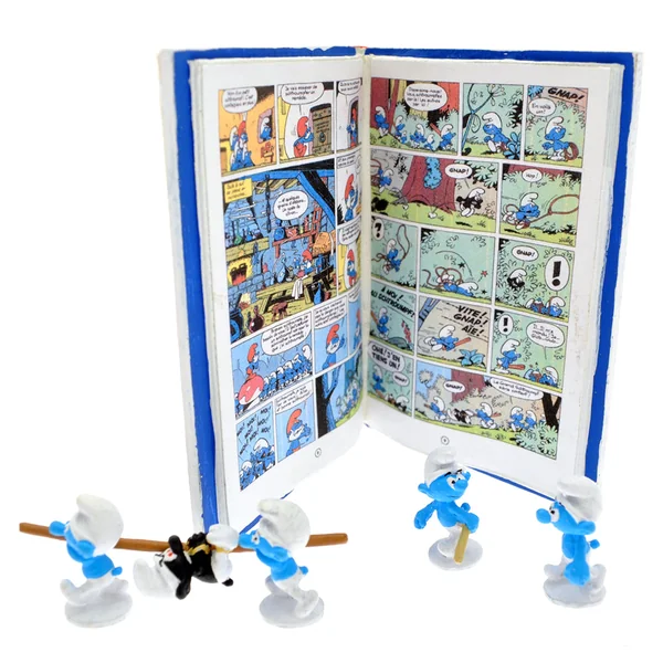 Figurine Pixi Les Schtroumpfs, "Les Schtroumpfs Noirs" Collection "Echappées Bulles" 2014 (5669)