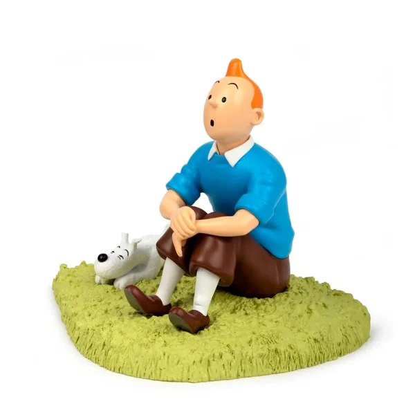Figurine Tintin & Milou "assis dans l'herbe" Tintinimaginatio 2023 (47001)