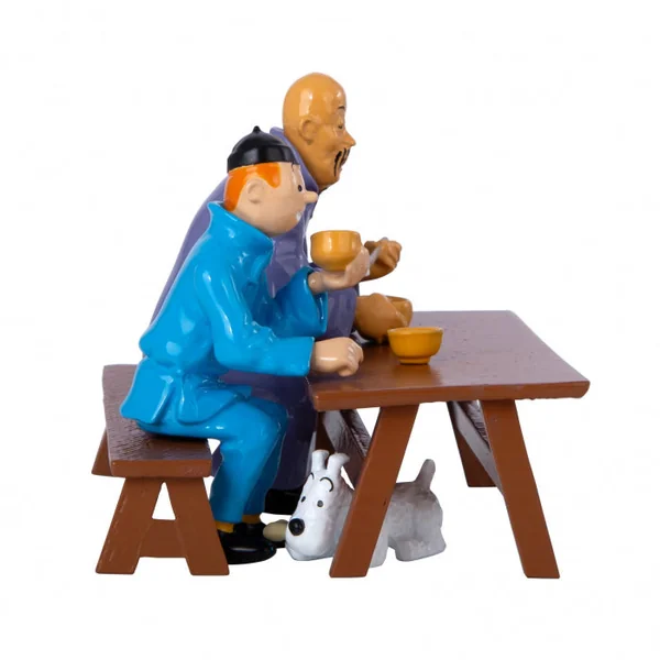 Figurine Tintin scène du déjeuner Le Lotus Bleu Tintinimaginatio 2024 (29264)