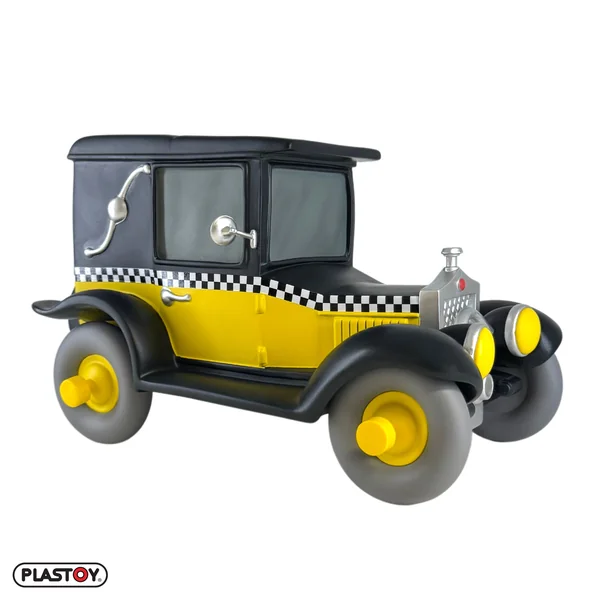 Figurine tirelire Gaston Lagaffe et son Taxi Fiat 509 Plastoy 2024 (080269)