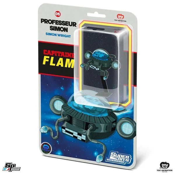 Figurine/Pin's Capitaine Flam Professeur Simon en blister card SP Collections 2023