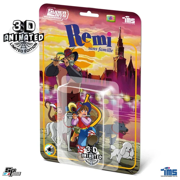 Figurine/Pin's Rémi sans Famille, en blister card lenticulaire SP Collections 2025