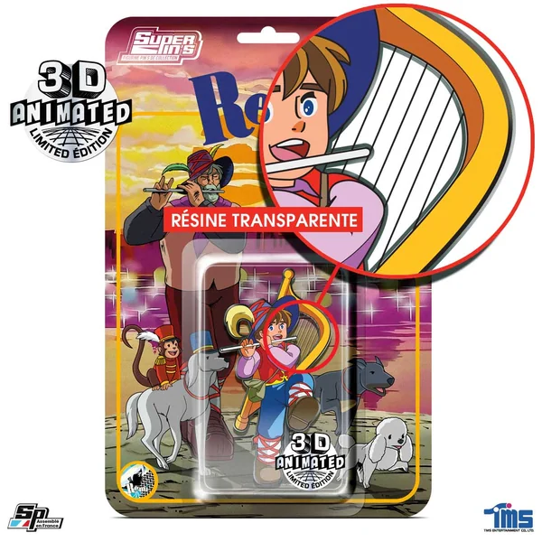 Figurine/Pin's Rémi sans Famille, en blister card lenticulaire SP Collections 2025