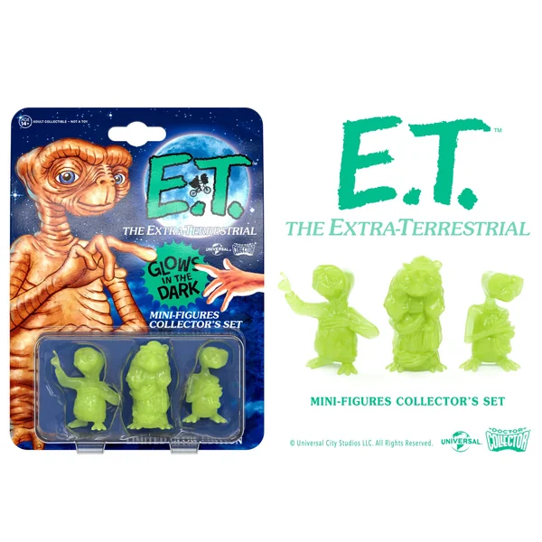 Figurines E.T. l'extra-terrestre (pack de 3) Doctor Collector Glow In The Dark