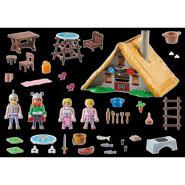 Figurines Playmobil Astérix, la hutte d'Abraracourcix 70932