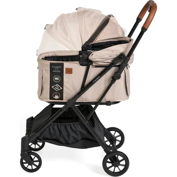FIKAGO Poussette pour chats /chiens FTG Hygge Beige
