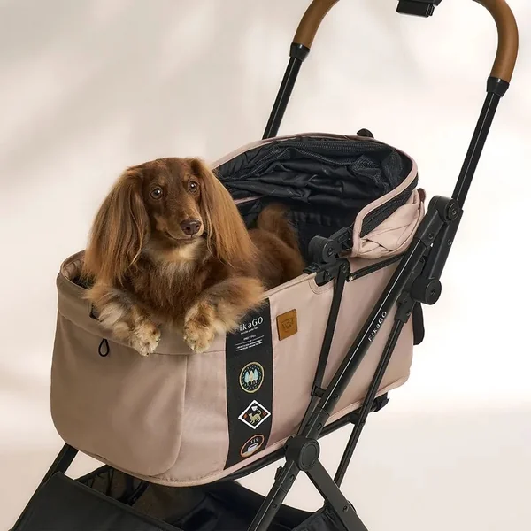 FIKAGO Poussette pour chats /chiens FTG Hygge Beige