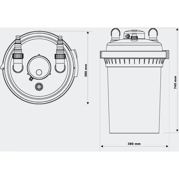 Filtre à pression INVITAL 500 pour étang avec UV
