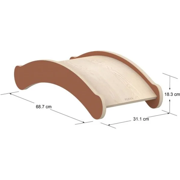 Flexa Planche d'équilibre en bois pour enfants rouge Play