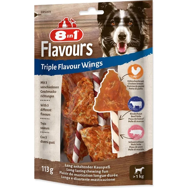 Friandise 8in1 Triple Flavour aile à mâcher 6pcs