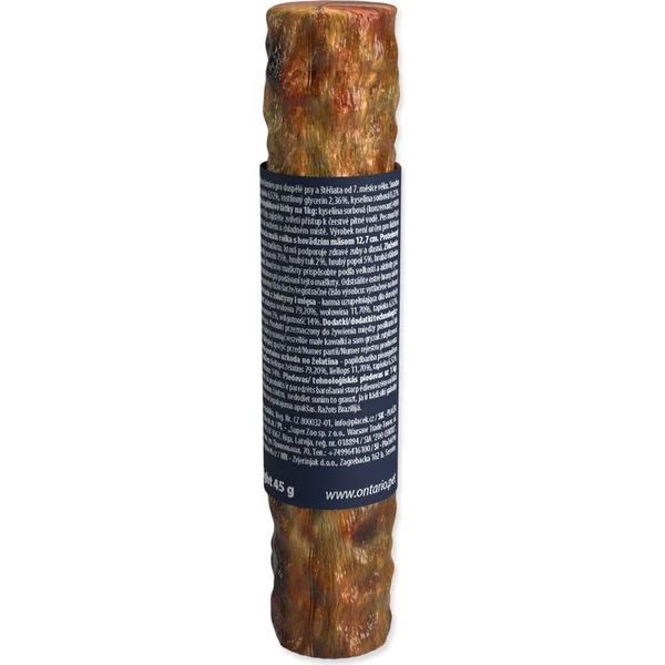 Friandise Ontario Protein bœuf, rouleau à mâcher petit 12,7 cm, Medium