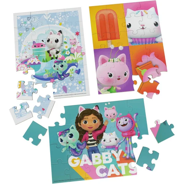 GABBY ET LA MAISON MAGIQUE - BOITE 3 PUZZLES