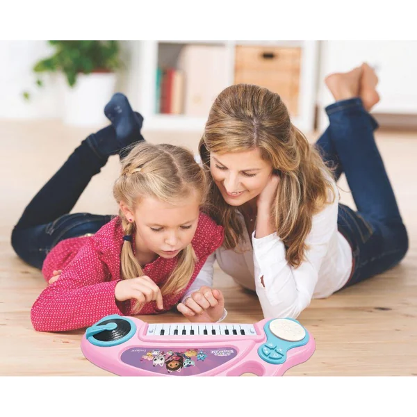 GABBY ET LA MAISON MAGIQUE - PIANO ELECTRONIQUE LUMINEUX MICROPHONE 24 TOUCHES