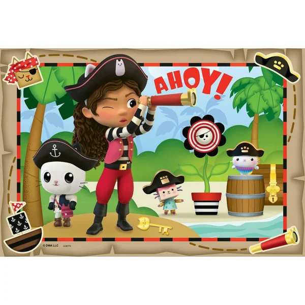GABBY ET LA MAISON MAGIQUE - PUZZLES 2X24 PIECES - LA FETE DES PIRATES