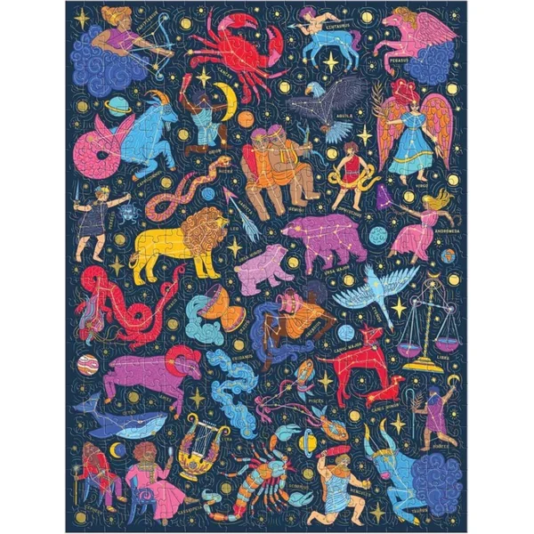 Galison Puzzle Constellation du zodiaque 500 pièces