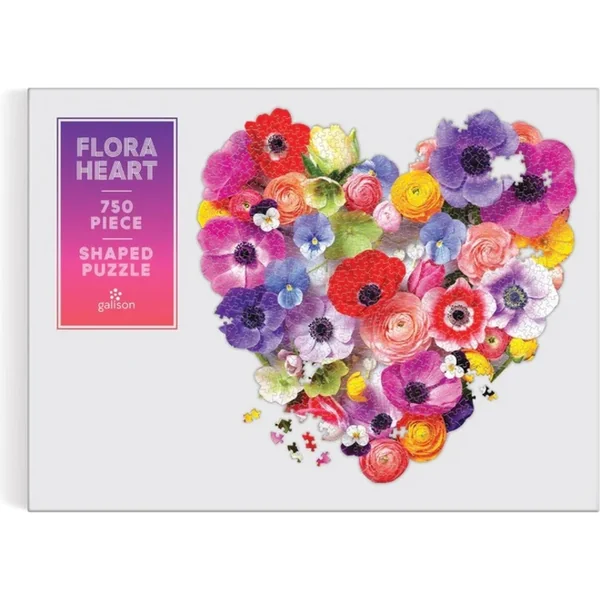 Galison Puzzle Cœur fleuri 750 pièces