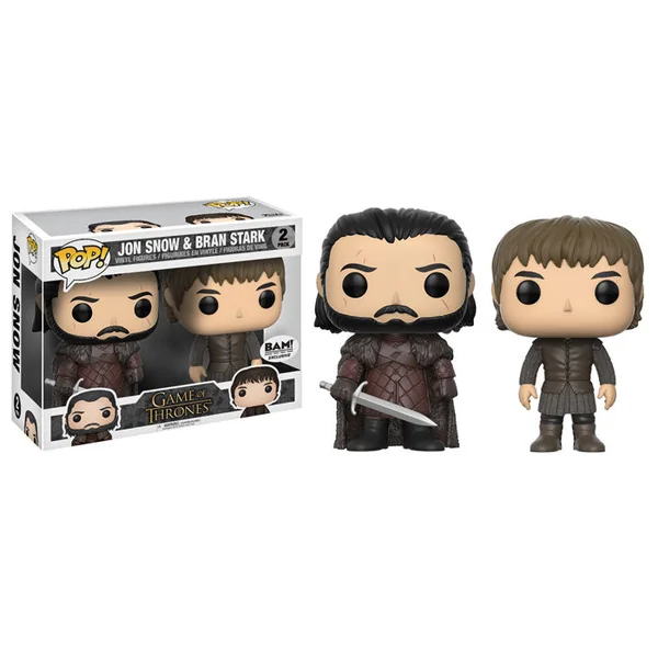 GAME OF THRONES: JON SNOW & BRAN STARK, POP! - coffret de figurines en vinyl 10 cm