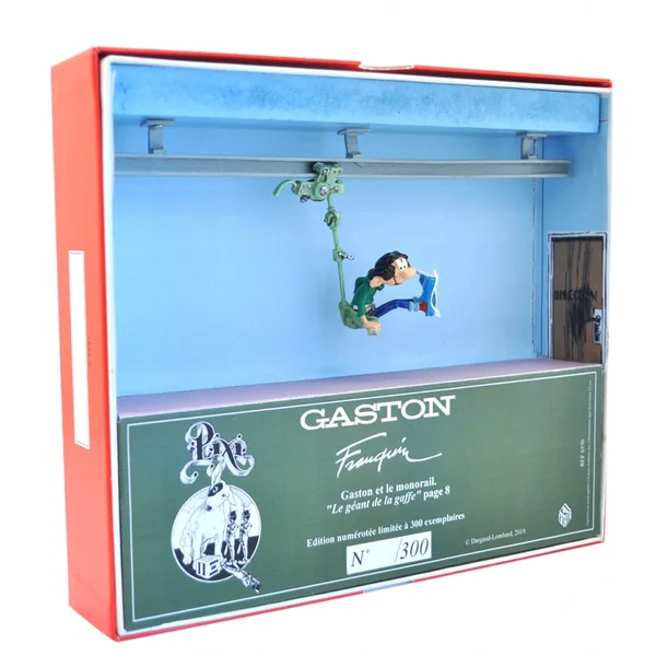 GASTON: GASTON ET LE MONORAIL (Collection Gaston Inventions II) - figurine métal 6 cm (pixi 6586)