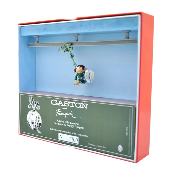 GASTON: GASTON ET LE MONORAIL (Collection Gaston Inventions II) - figurine métal 6 cm (pixi 6586)