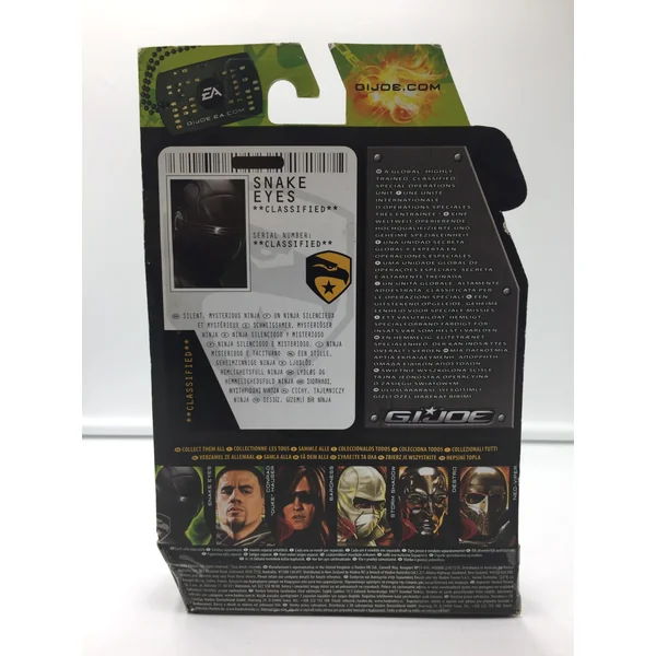 G.I. JOE THE RISE OF COBRA FIGURINE SNAKE EYES NINJA COMMANDO HASBRO 89076