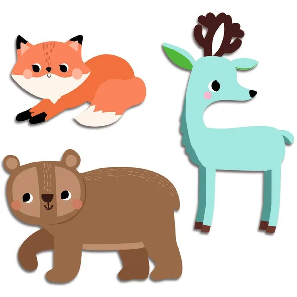 GOMMETTES 62 STICKERS - ANIMAUX DE LA FORET
