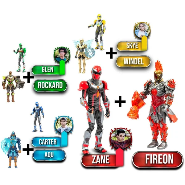 GORMITI - PACK 2 FIGURINES ARTICULEES 15 CM SCION ET GORMITI