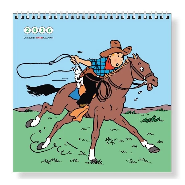 Grand calendrier Tintin 2026 30 x 30 cm Moulinsart (24492)