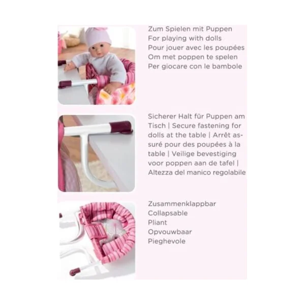 Götz chaise pour poupées jusqu'à 48 cm pour table