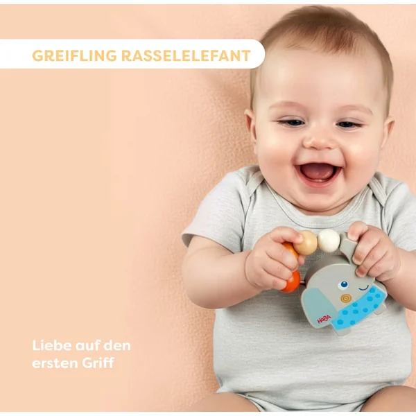 Haba Hochet et jouet de préhension Éléphant