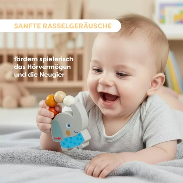 Haba Hochet et jouet de préhension Éléphant