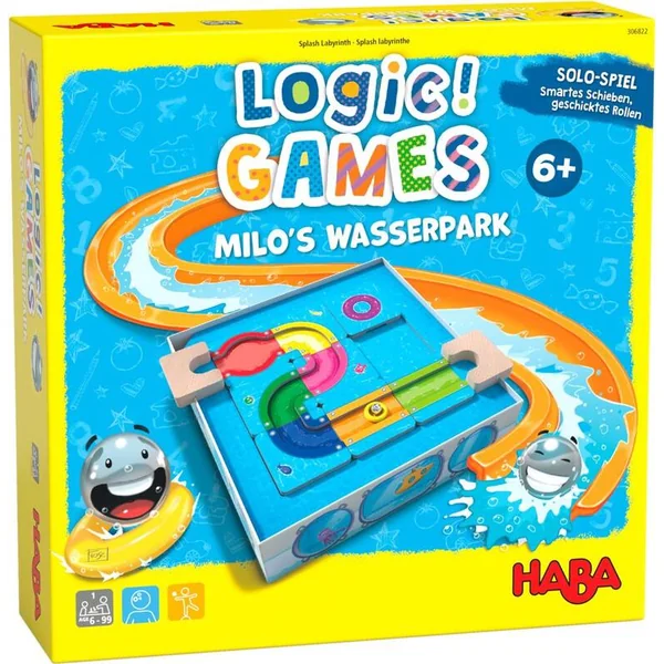 Haba Logic! GAMES Jeu de logique pour enfants Milo au parc aquatique à partir de 6 ans