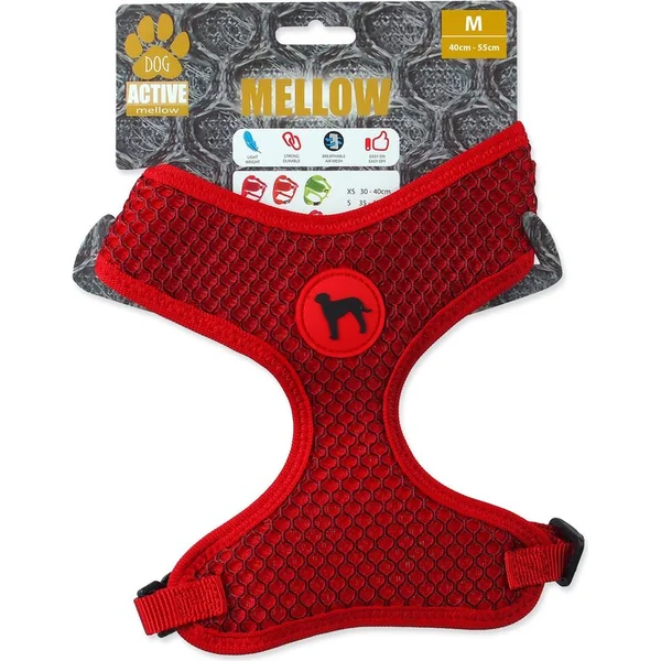 Harnais Active Dog Mellow M rouge 1,5x40-55cm