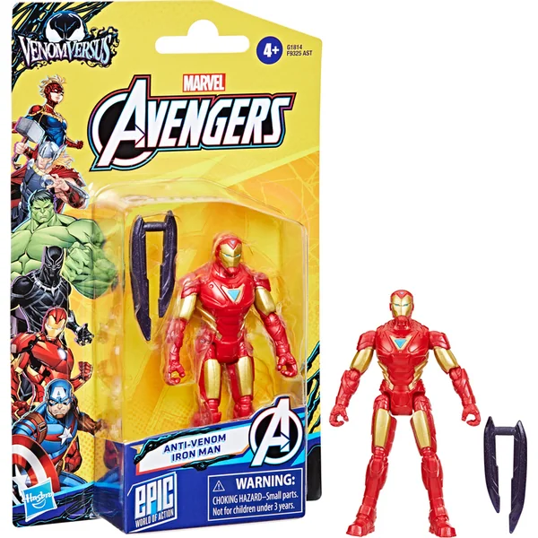 HASBRO - Avengers Venomversus Anti-Venom Iron Man, figurine avec accessoires