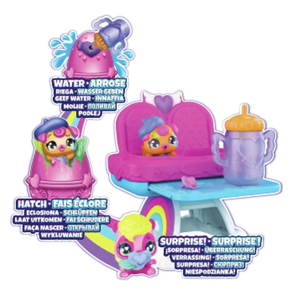 Hatchimals Alive Hungry Hatchimals Playset with Highchair Toy and 2 Mini Figures