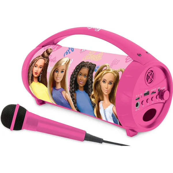 Haut-parleur avec microphone Boombox Barbie