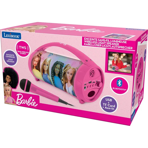 Haut-parleur avec microphone Boombox Barbie
