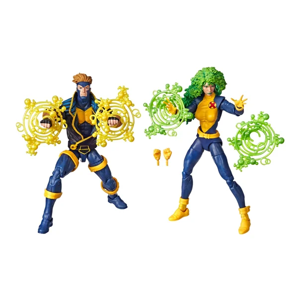 Havok & Polaris pack 2 figurines X-Men Marvel 80th Anniversary Hasbro 15 cm